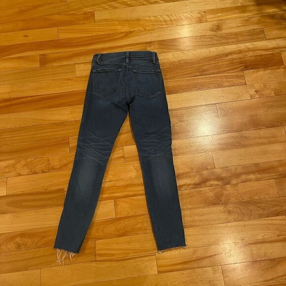 FRAME Denim "Le Skinny De Jeanne Crop" raw hem jeans size 27! - Picture 2 of 5
